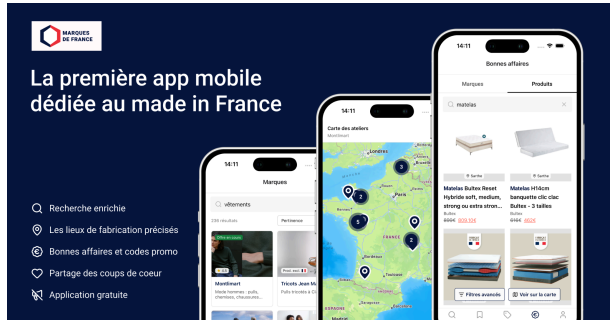 Marques de France lance la première application mobile dédiée au made in France